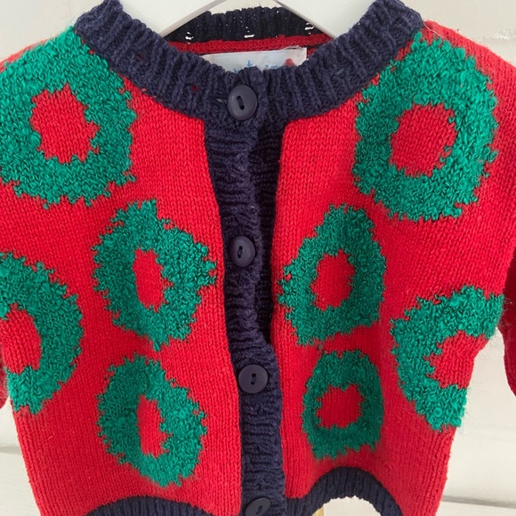 Classic Girls Hartstring Size 12 Months Christmas Holiday Cardigan Sweater - Picture 3 of 6